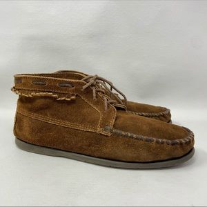 Minnetonka Boots Brown Suede Chukka Casual Moc Lace Up Crepe Outdoor, 783